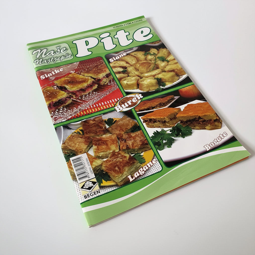 Naše Najljepše - Pite Magazine cover featuring images of food with a green border on a white background