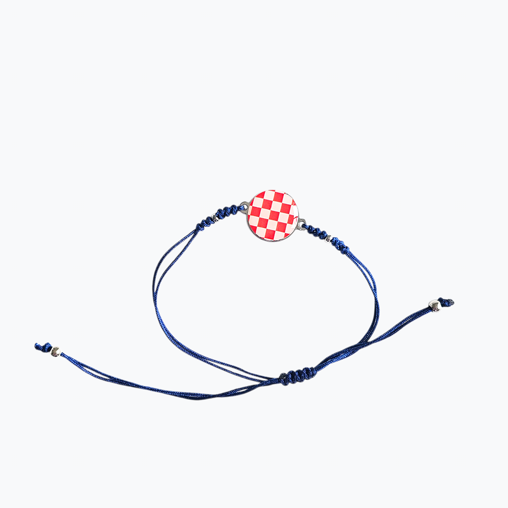 Šahovnica Simple Sliding Knot Blue Bracelet