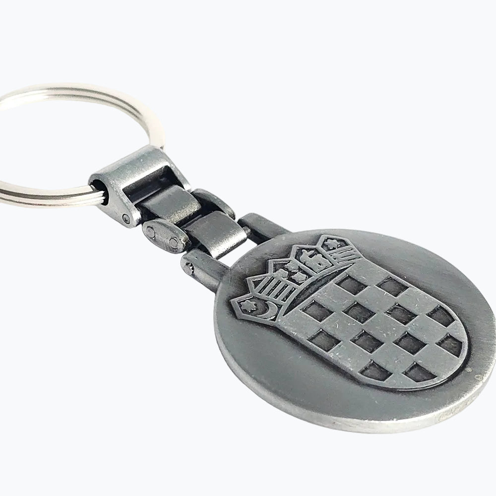  Keyring Croatia Grb Medal - Matte Silver
