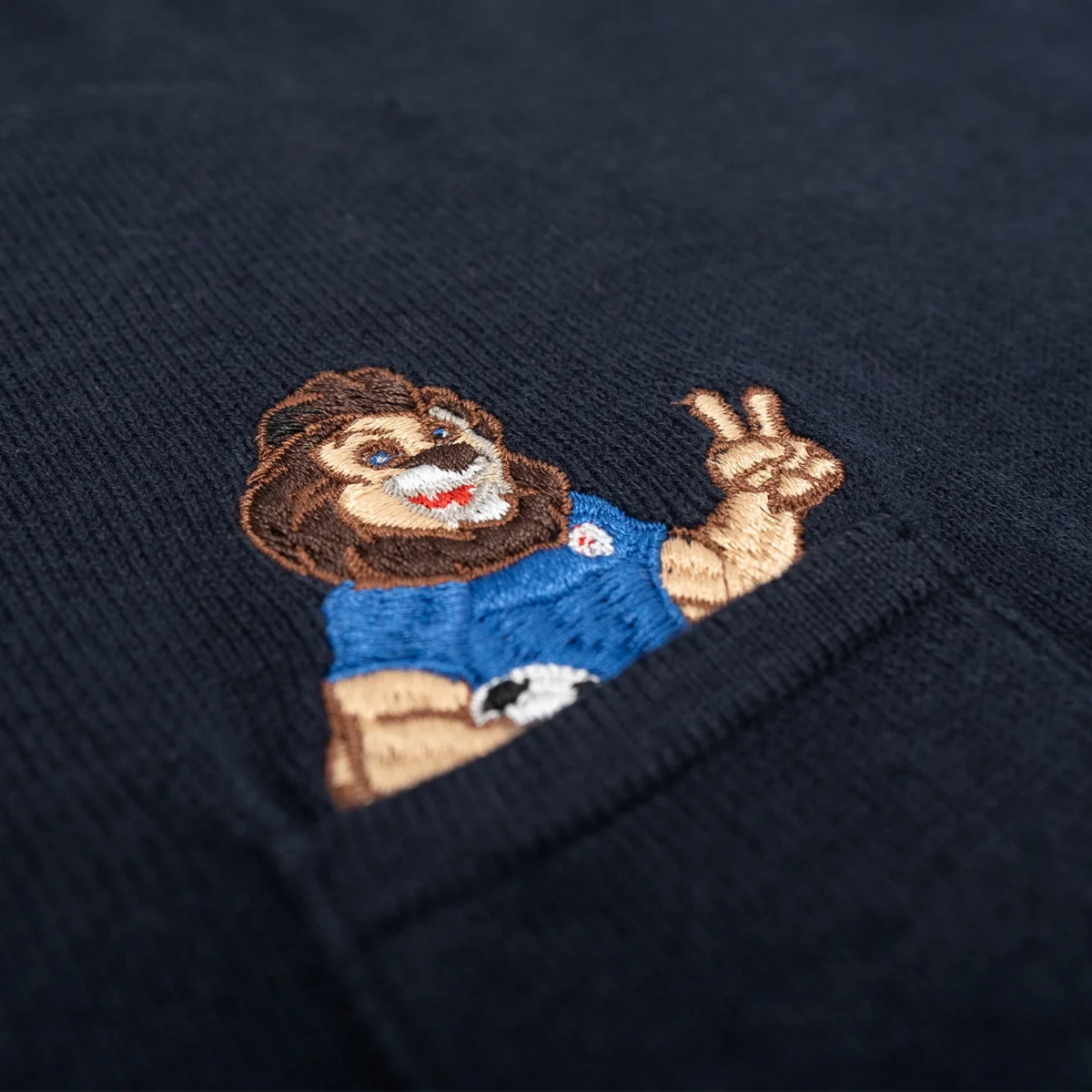 Kids Set Dinamo (Top + Bottom) Embroidered logo of a bearded character on a dark fabric background
