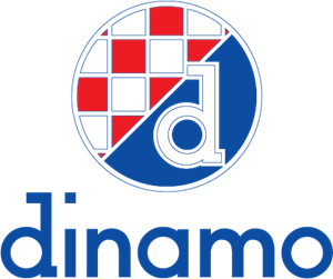 Logo of Dinamo with a red and blue checkered pattern and letter 'd'.